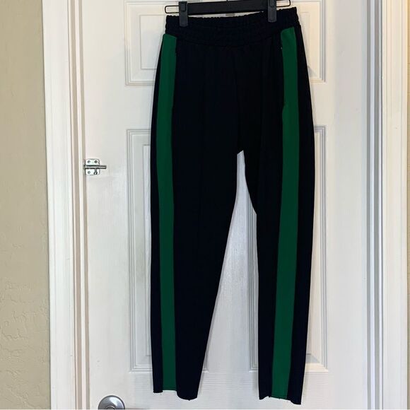 ZARA Joggers Cropped Black and Green Size XS - Picture 1 of 11